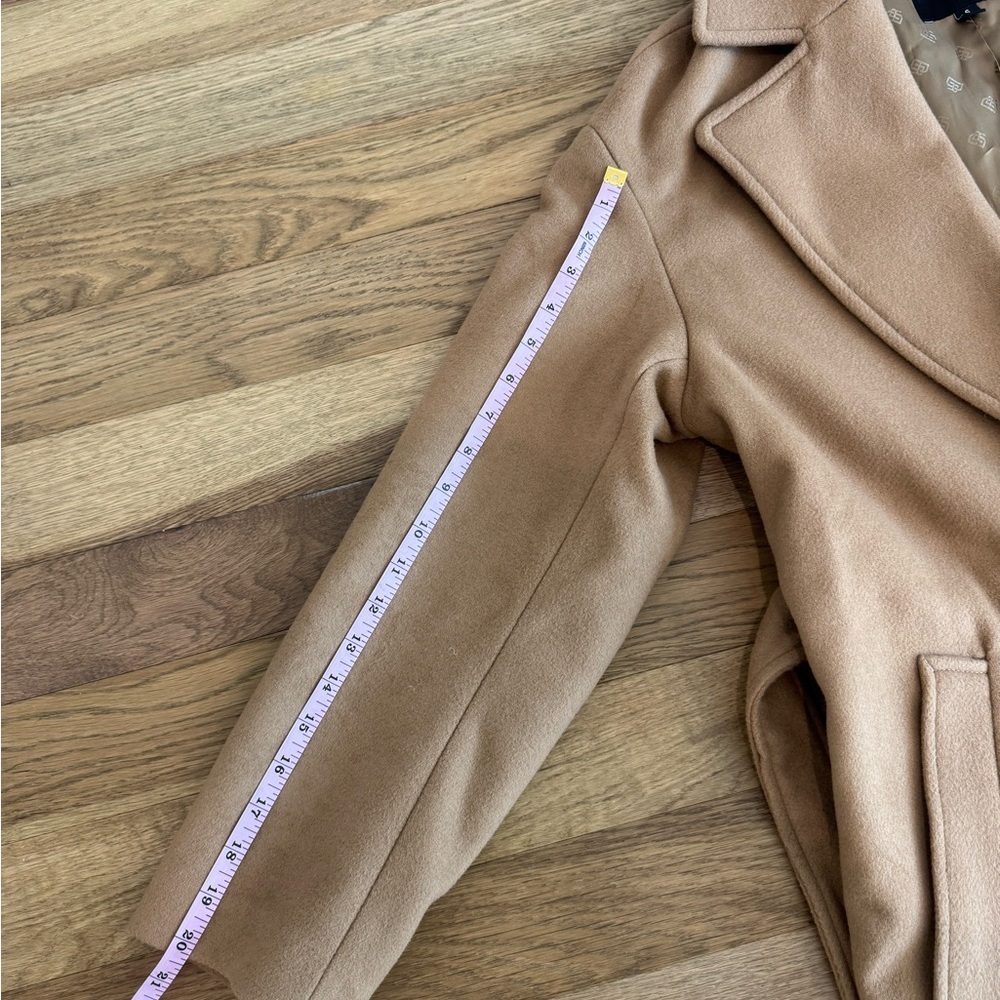 Banana Republic Camel Wool Cashmere Blend Wrap Camel Coat - Picture 9 of 12